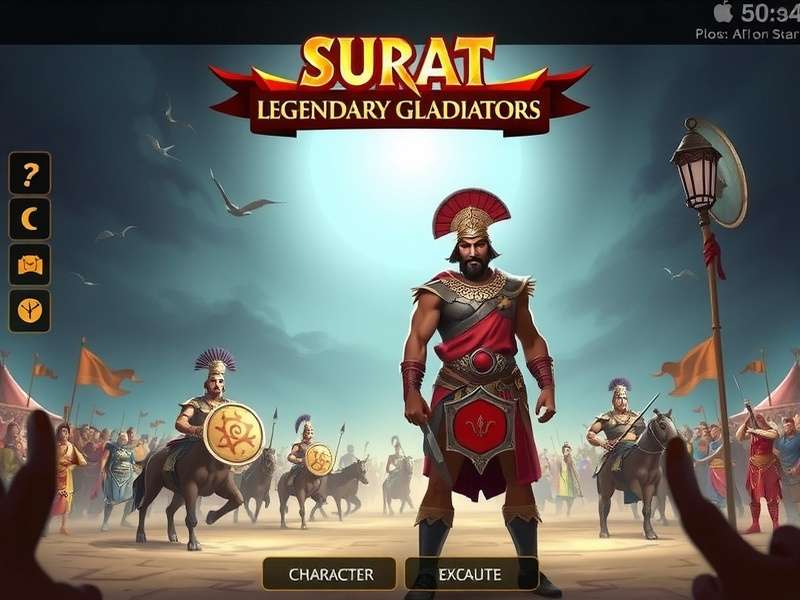 Surat Legendary Gladiators character selection screen